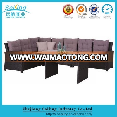 Sailing Luxury Living Foshan Garden Sofa Set Natural Pe Rattan Wicker Home Furniture