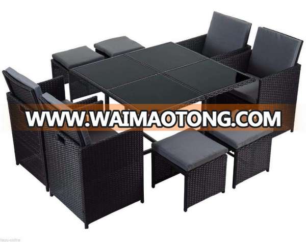 NEW GARDEN RATTAN K/D CUBE DINING SET