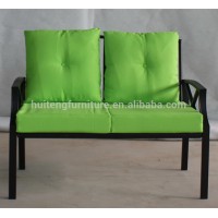 4pcs outdoor steel upholstered leisure furniture set with cushion blue colorful polyester fabric