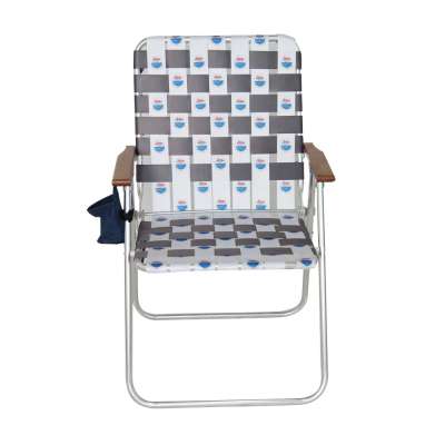 Wholesale High Quality Beach Chair Chaise Lounge Aluminum Portable Webbing Folding Lawn Chair