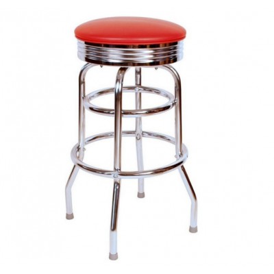 Modern Design Metal Rotating Swivel Upholstered Bar Stool Chair With Stainless Steel Leg