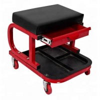 Rolling Creeper Garage Stool Shop Seat Padded Mechanic Stool with Tool Tray