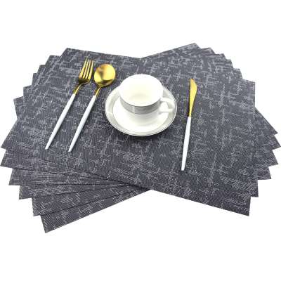 PVC Placemat 200PC/CTN Luxury Placemats Set Blue Color Place Mat Plastic Vinyl Table PVC Woven Placemat