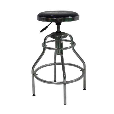 Height Metal Frame Adjustable Footrest Swivel Bar Stool Chair