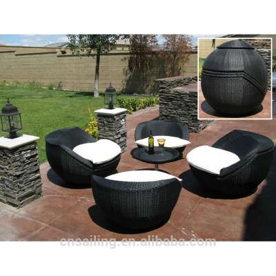 All Weather Patio Furniture Rattan Furniture Wicker Ball Outdoor Furniture Sofa