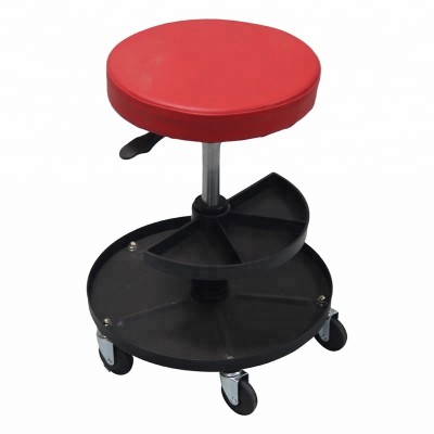 300 lbs Capacity Pneumatic Mechanic Roller Seat Adjustable Rolling Stool For Garage