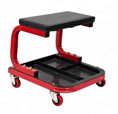 200 LB Capacity Workshop Car repair Bar Stool Pneumatic Rolling Creeper Mechanic Garage Stool