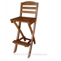 Wooden Bar Chair, oiled finishing, Acacia wood -WCF178.2